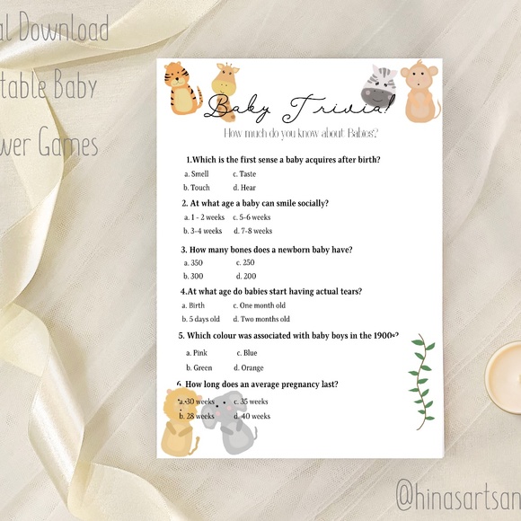 Printable Baby shower games pack of 6 - Picture 4 of 7
